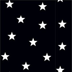 Estrella de jersey de algodón - negro