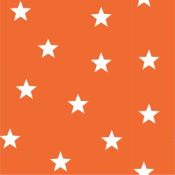 Bavlněná žerzejová hvězda - oranžová