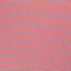 Jersey coton rayé 1mm - rouge