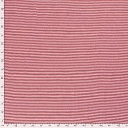 Baumwolljersey   Streifen 1mm - rot