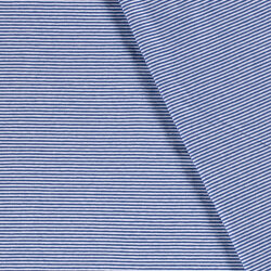 Jersey coton rayé 1mm - bleu cobalt