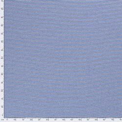 Jersey coton rayé 1mm - bleu cobalt