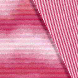 Jersey coton rayé 1mm - rose