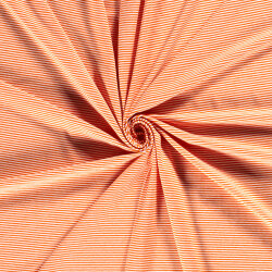 Cotton jersey stripes 1mm - orange