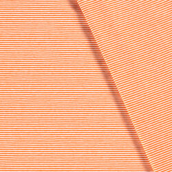 Jersey coton rayé 1mm - orange