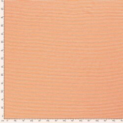 Jersey coton rayé 1mm - orange