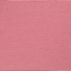 Jersey coton rayé 5mm - rouge