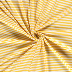 Jersey coton rayé 5mm - jaune soleil