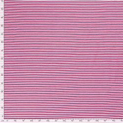 Maglia di cotone a righe 5 mm - rosa