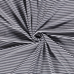 Cotton jersey stripes 5mm - dark blue