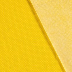Katoenen popeline stippen - zonnig geel