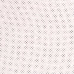 Cotton poplin polka dots - white