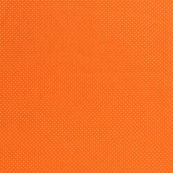 Cotton poplin polka dots - orange
