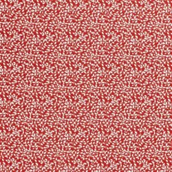 Bavlněný popelín s listy vinné révy - červený