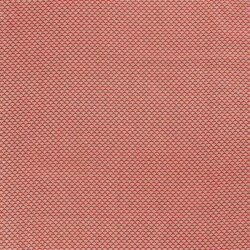 Vějířový vzor z bavlněného popelínu - červený
