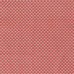 Katoen popeline waaierpatroon - rood