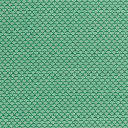 Vějířový vzor z bavlněného popelínu - trávově zelený