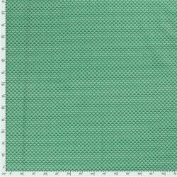 Cotton poplin fan pattern - grass green