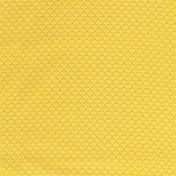 Cotton poplin fan pattern - sunshine yellow
