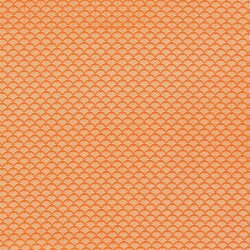 Katoen popeline waaierpatroon - oranje