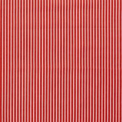 Cotton poplin stripes - red