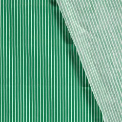 Cotton poplin stripes - grass green