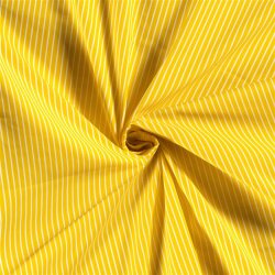 Popeline de coton à rayures - jaune soleil