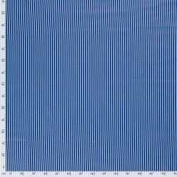 Cotton poplin stripes - cobalt blue