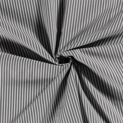Cotton poplin stripes - lead grey