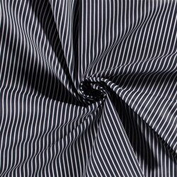 Cotton poplin stripes - dark blue