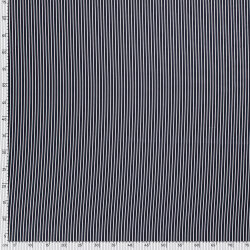 Cotton poplin stripes - dark blue