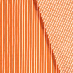 Bavlněné popelínové pruhy - oranžové