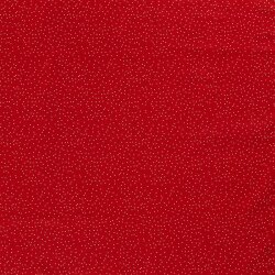 Katoen popeline gespikkeld - rood