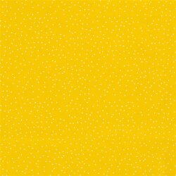 Katoen popeline spikkel - zonnig geel