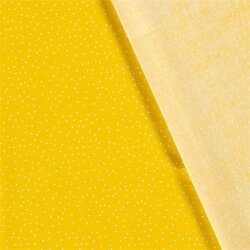 Popeline de coton moucheté - jaune soleil