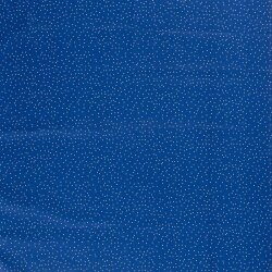 Bavlněný popelín s puntíky - kobaltově modrý