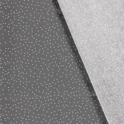 Bavlněný popelín s puntíky - olovnatě šedý