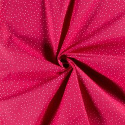 Bavlněný popelín s puntíky - růžový