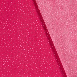 Bavlněný popelín s puntíky - růžový