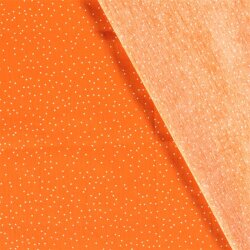 Katoen popeline gespikkeld - oranje