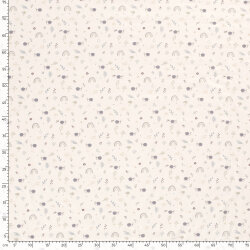 Cotton jersey little snail - cream