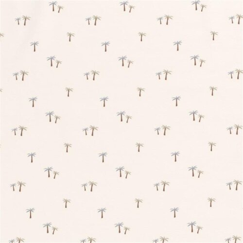 Cotton jersey palm trees - cream