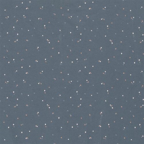 Cotton jersey small dots - steel blue