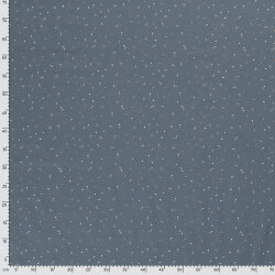 Jersey de coton petits pois - bleu acier