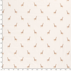 Baumwolljersey Digital Giraffe - creme