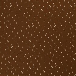 Jersey de coton petits sapins - brun chocolat