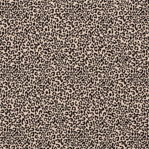 Jersey de coton points de léopard - beige