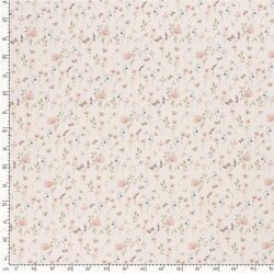 Ripp Jersey Digital Schmetterling und Blumen - creme