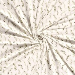 Maglia di cotone ramoscelli mediterranei - crema