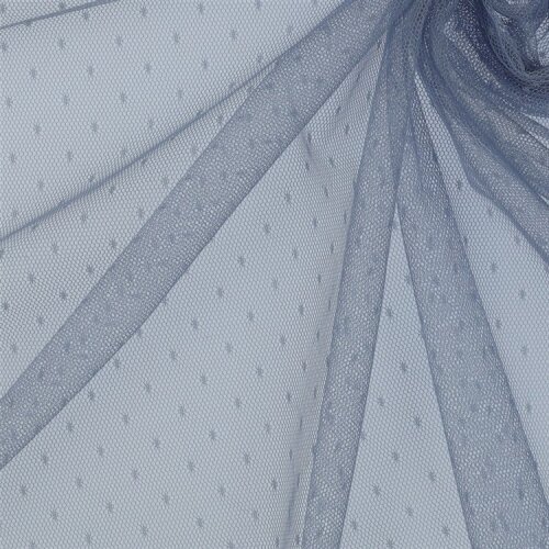 FINE TULE DOT - LIGHT BLUE